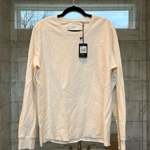 Billy Reid men’s cotton linen terry crew. Size L NWT